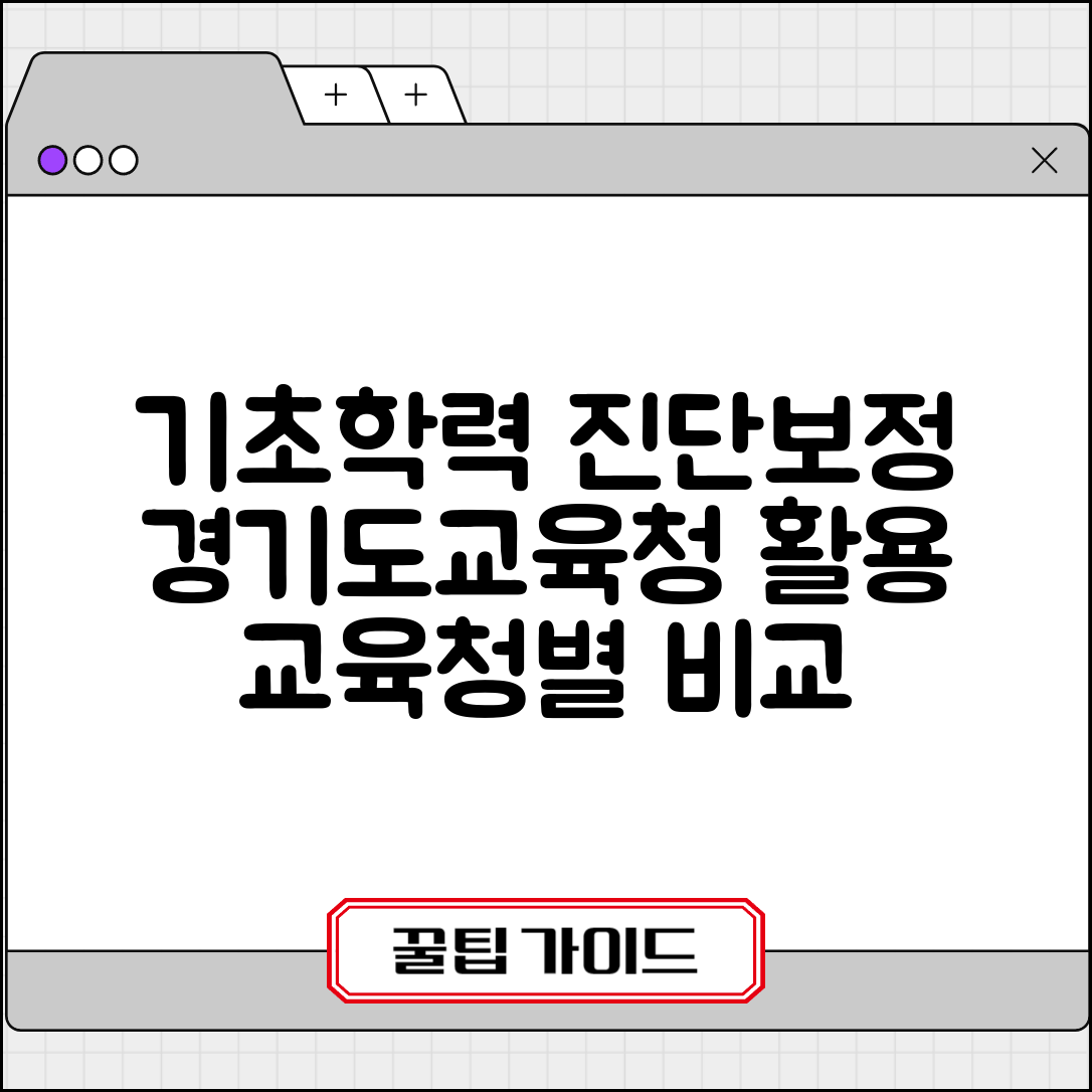 경기도교육청 기초학력진단보정시스템 | 교육청별 시스템 활용