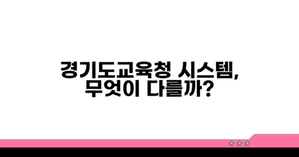 경기도교육청 시스템, 무엇이 다를까?