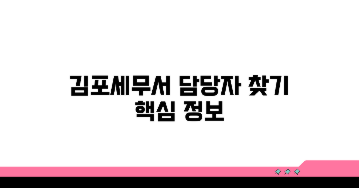 김포세무서 업무, 담당자 찾기