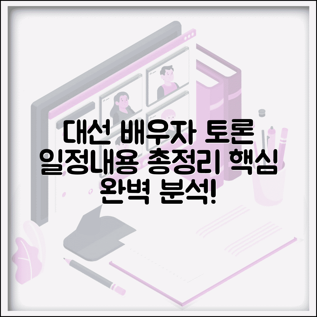 대통령 후보 배우자 토론 일정 내용 | 대선 배우자 토론 완벽 분석