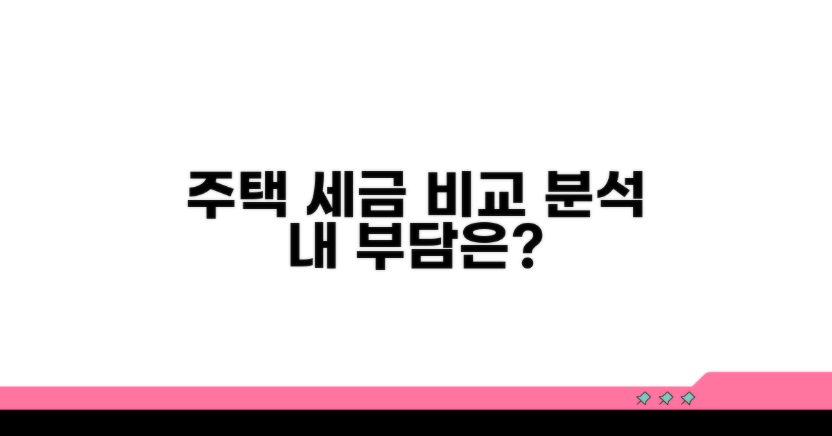 주택별 세금 부담 비교 분석