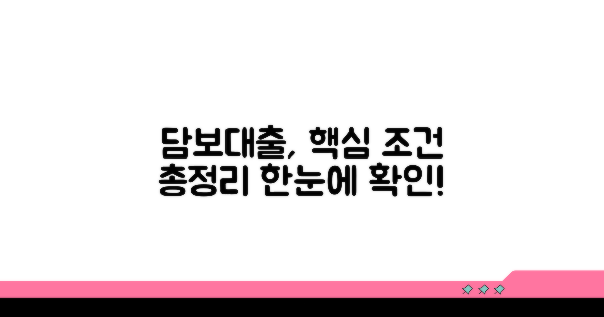 담보대출 조건 한눈에 보기