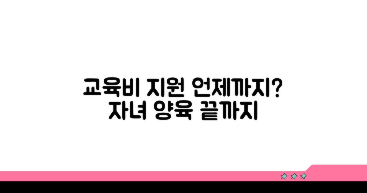 자녀 교육비 지원, 언제까지?