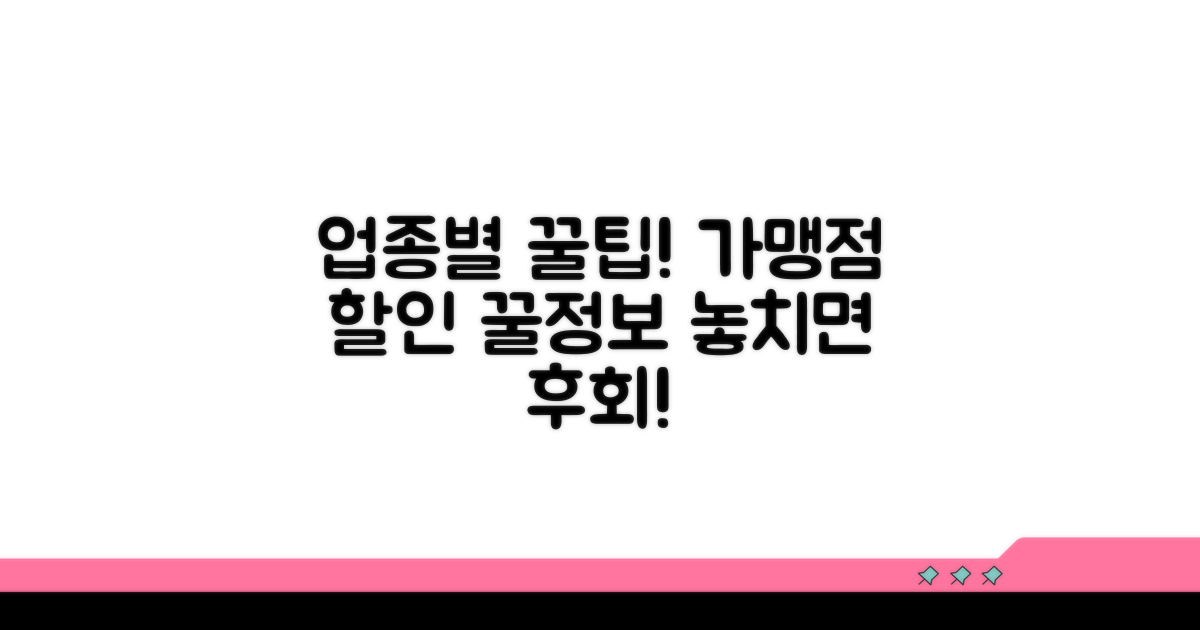 업종별 추천 가맹점과 할인 정보