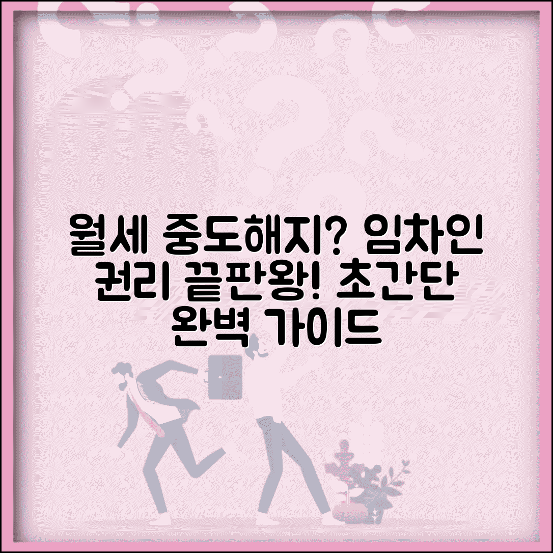 임차인 월세 계약 중도 해지 권리 | 임차인 중도해지 완벽 가이드