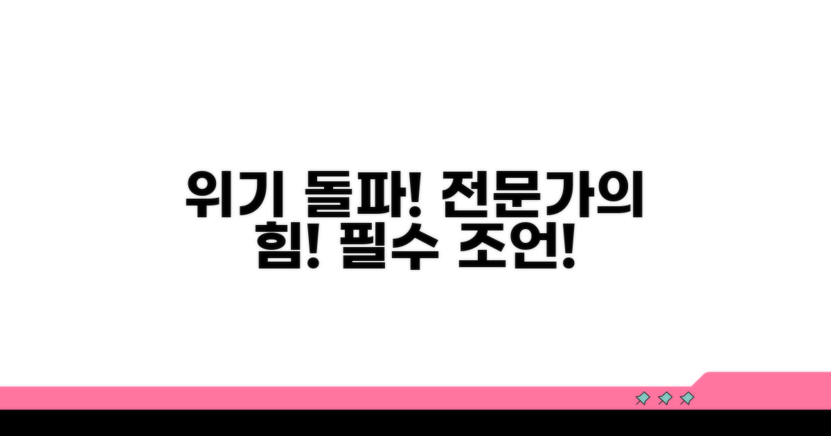 힘든 상황, 전문가 도움은 필수!
