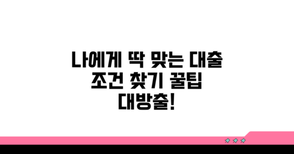 나에게 맞는 대출 조건 찾기