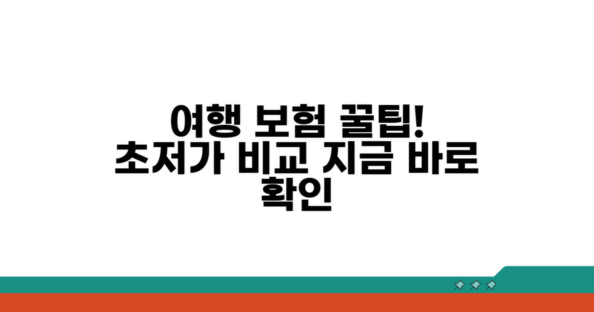 여행자 보험 싼 곳 비교 방법