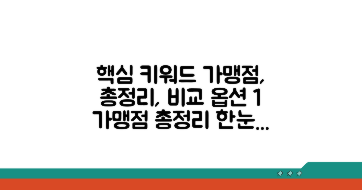 가맹점 총정리 한눈에 비교하기