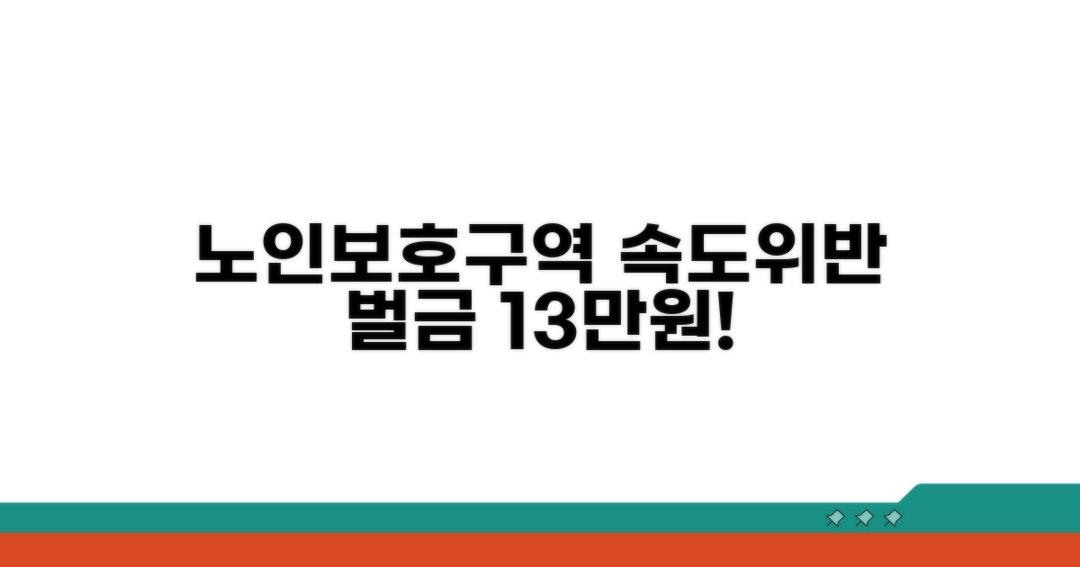 노인보호구역 속도위반 벌금 13만원