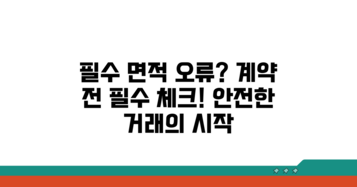 면적 차이, 계약 전 체크리스트