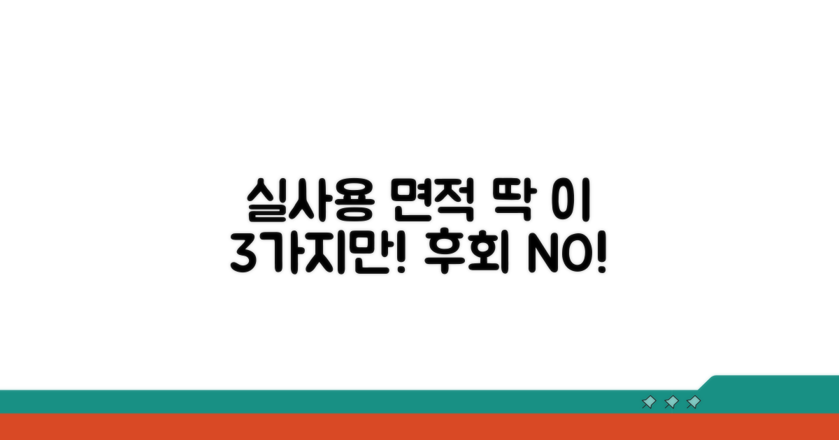 실사용 면적, 이것만은 꼭 확인하세요