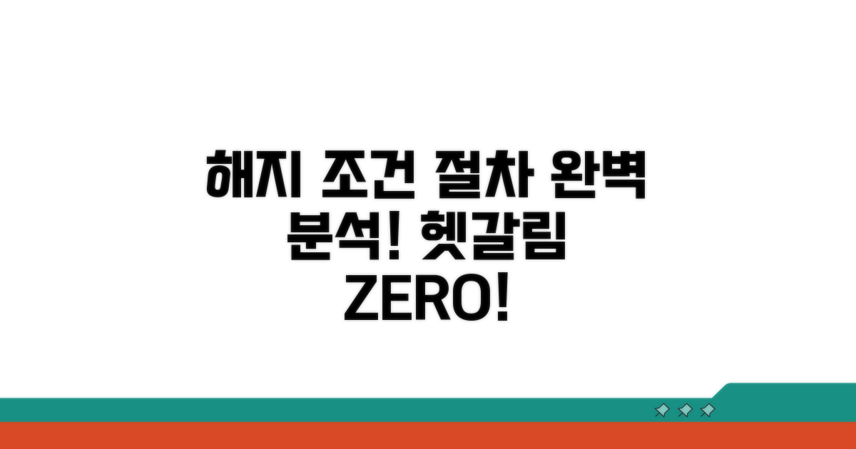 해지 조건 및 절차 상세 분석