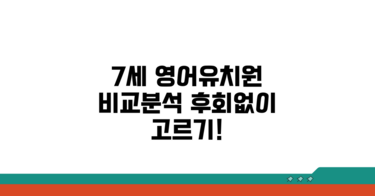 7세 영어유치원 비교 분석