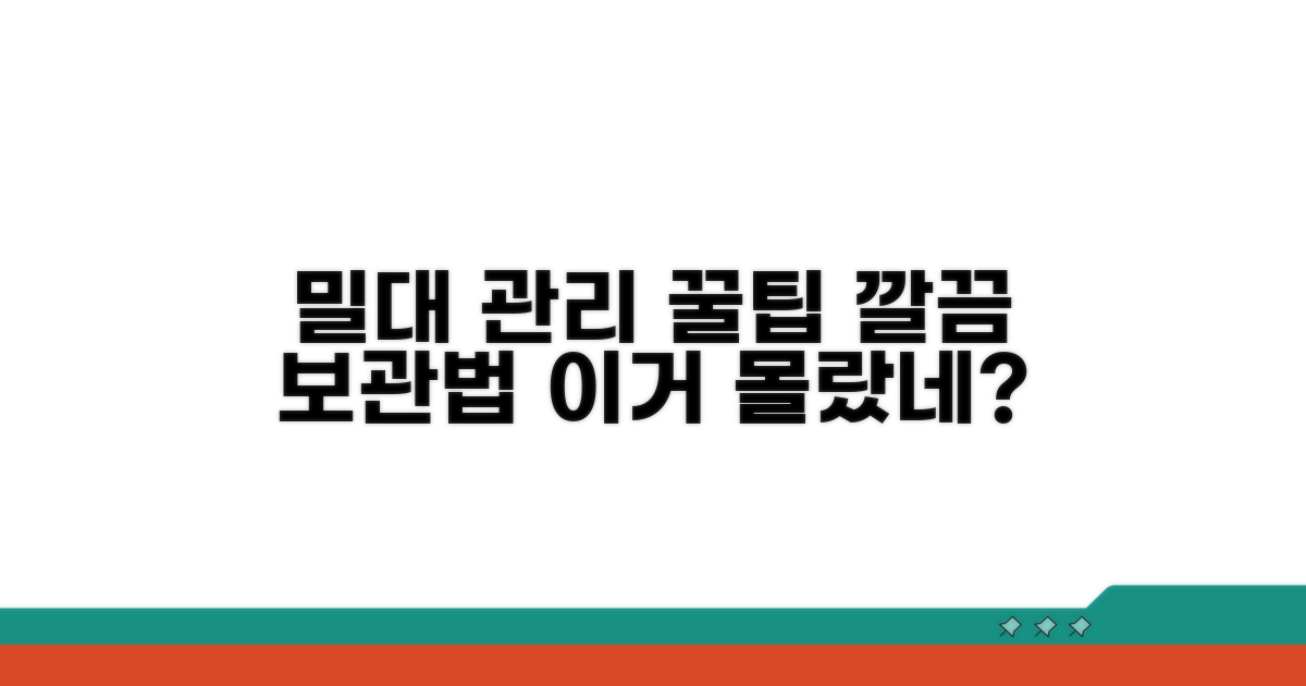 밀대 관리와 보관 노하우