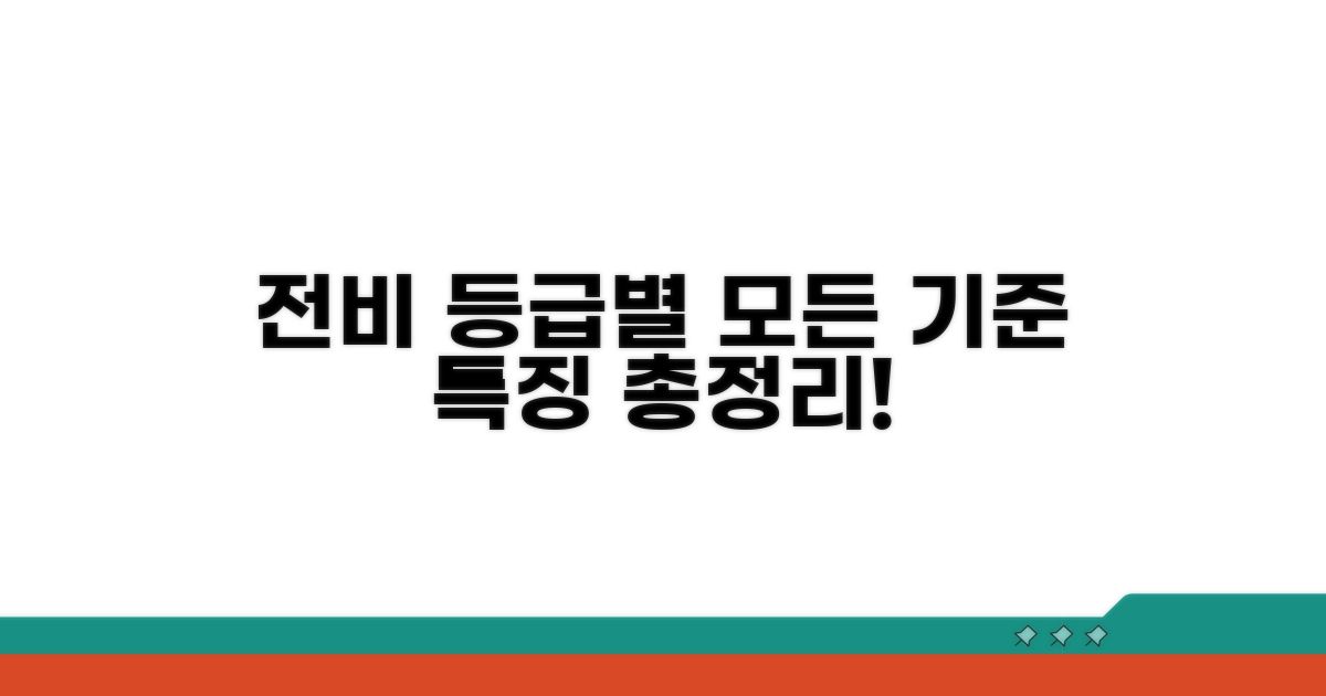 전비 등급별 기준과 특징 완전 분석
