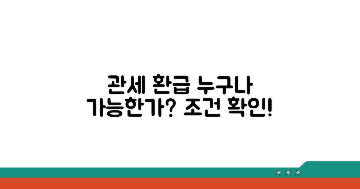 관세 환급 신청 자격과 조건