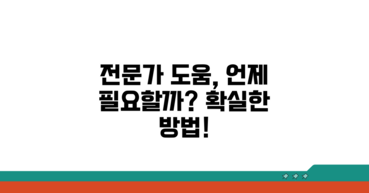 전문가 도움 필요한 경우와 절차