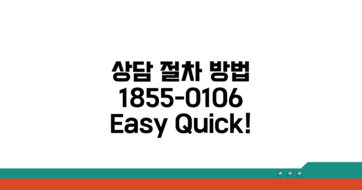 1855-0106 상담 절차와 방법