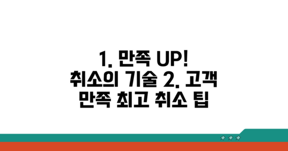 고객 만족 높이는 취소 방법