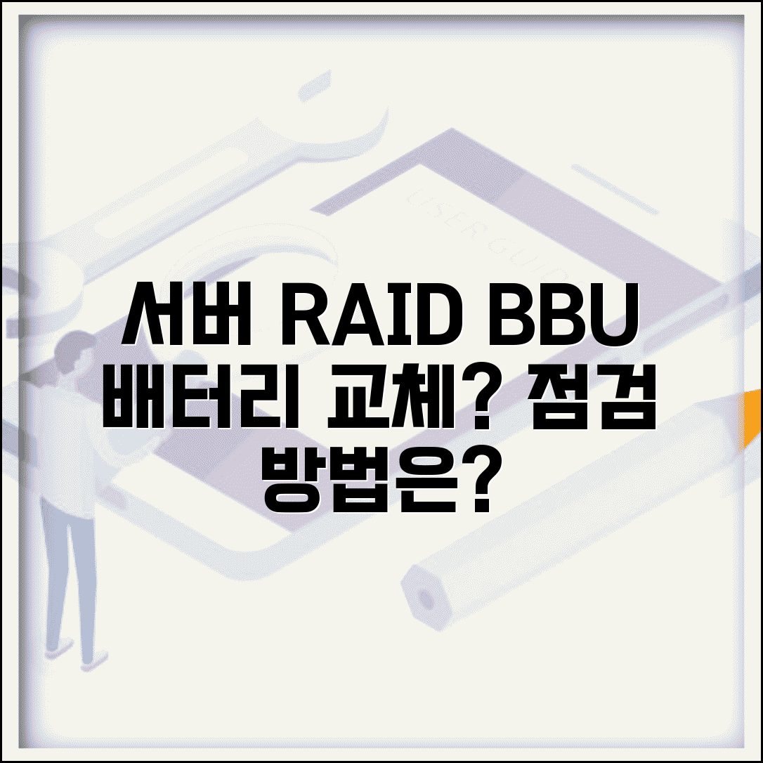 서버 RAID 컨트롤러 배터리 교체 필요? | 서버 BBU 배터리 상태 확인 및 점검 방법