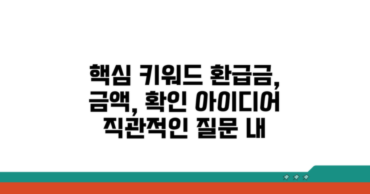 정확한 환급금액 확인 방법