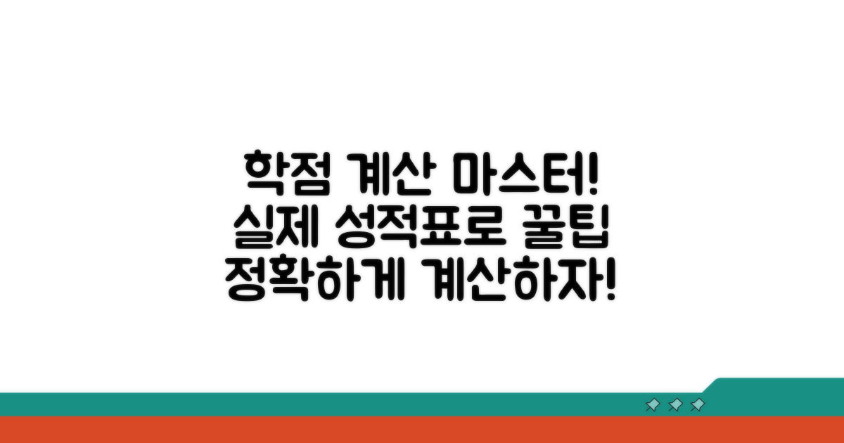 실제 성적표로 학점 계산 연습하기