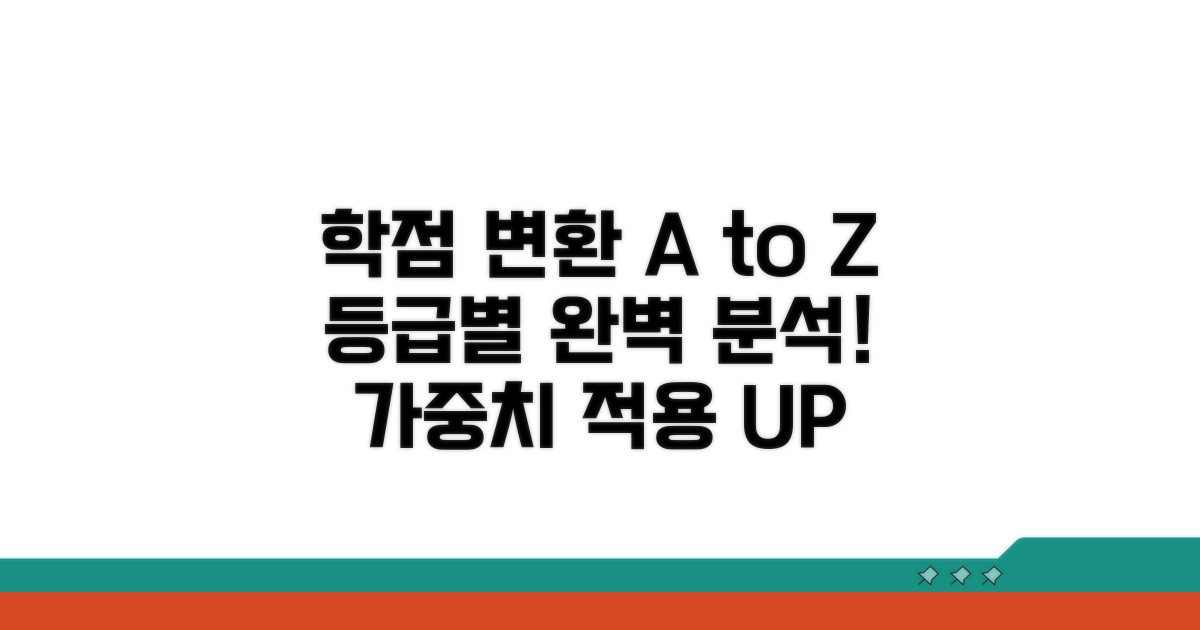 등급별 학점 변환 및 가중치 적용