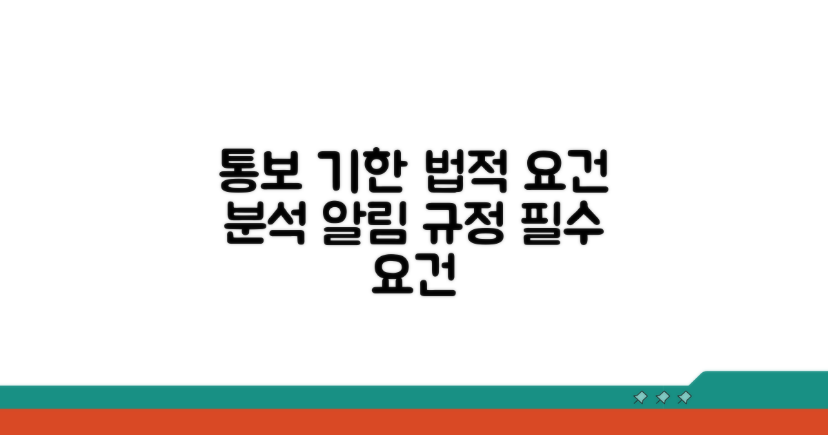 통보 기한 및 법적 요건 상세 분석