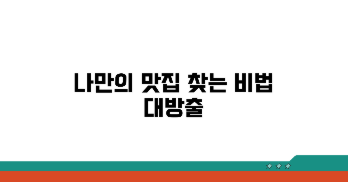 나만의 맛집 찾는 비법 대방출