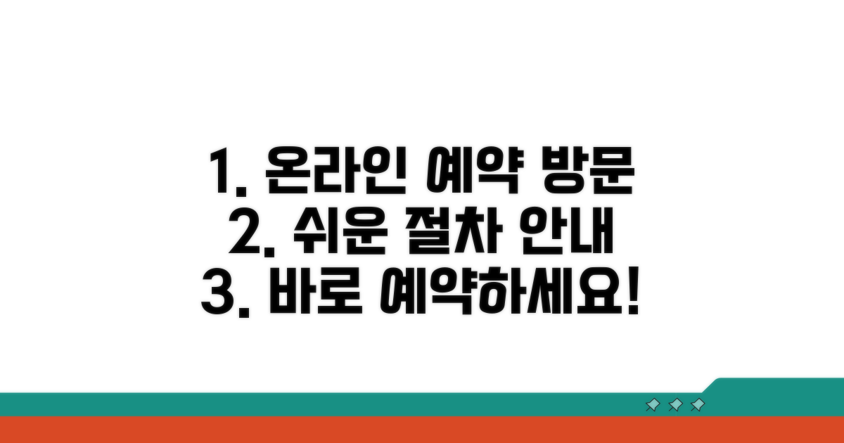온라인 예약 및 방문 절차
