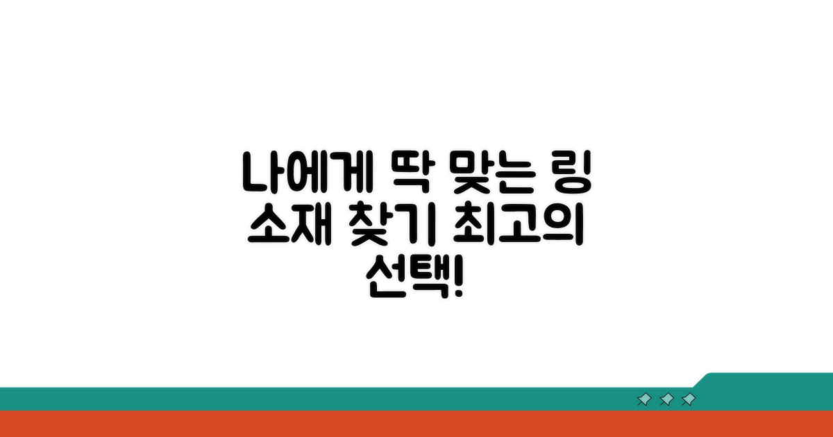 나에게 맞는 링 소재 고르기