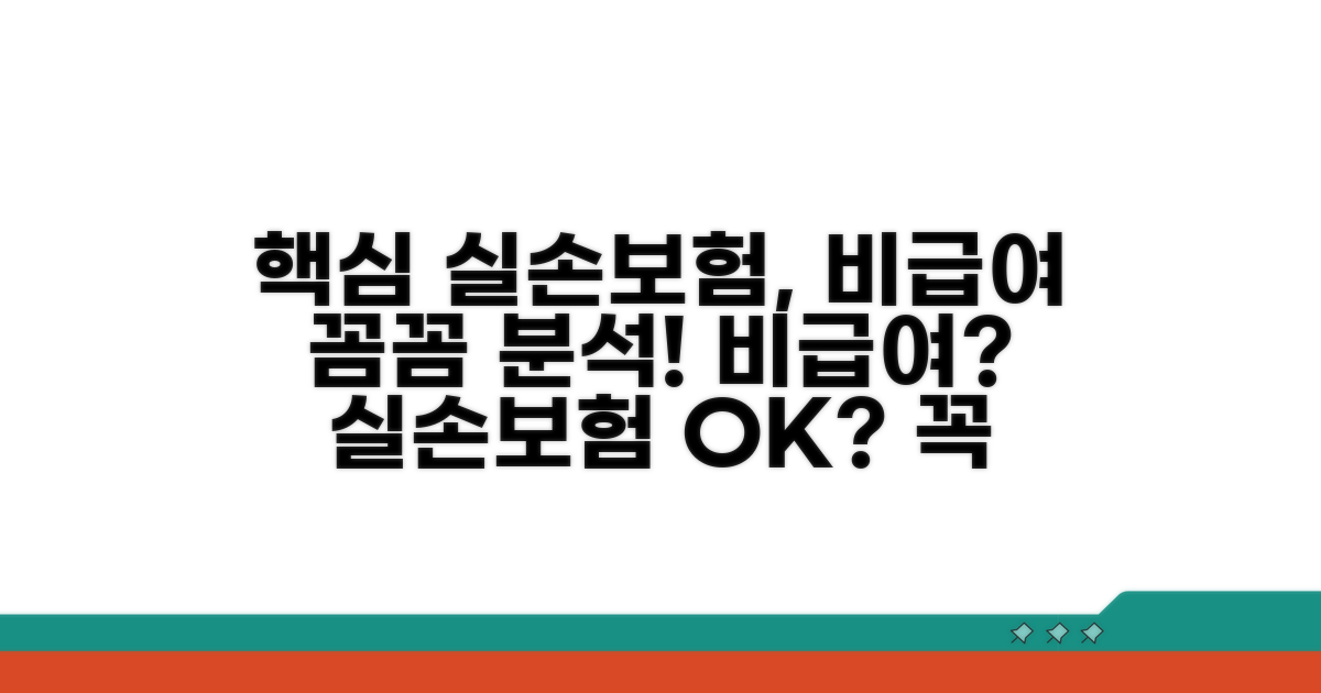 비급여 항목 실손 적용 여부 분석