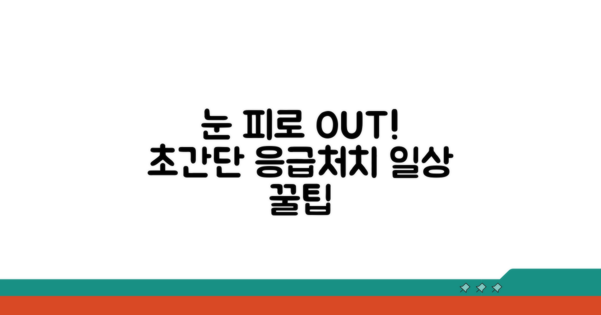 눈 피로 푸는 응급처치 방법