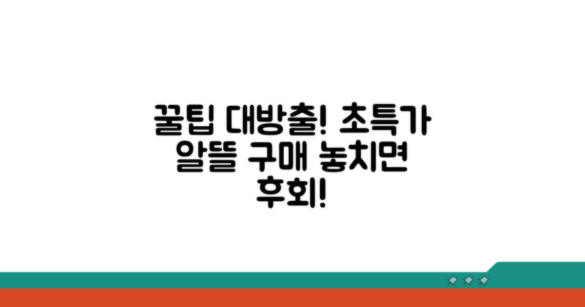 알뜰 구매를 위한 꿀팁 대방출