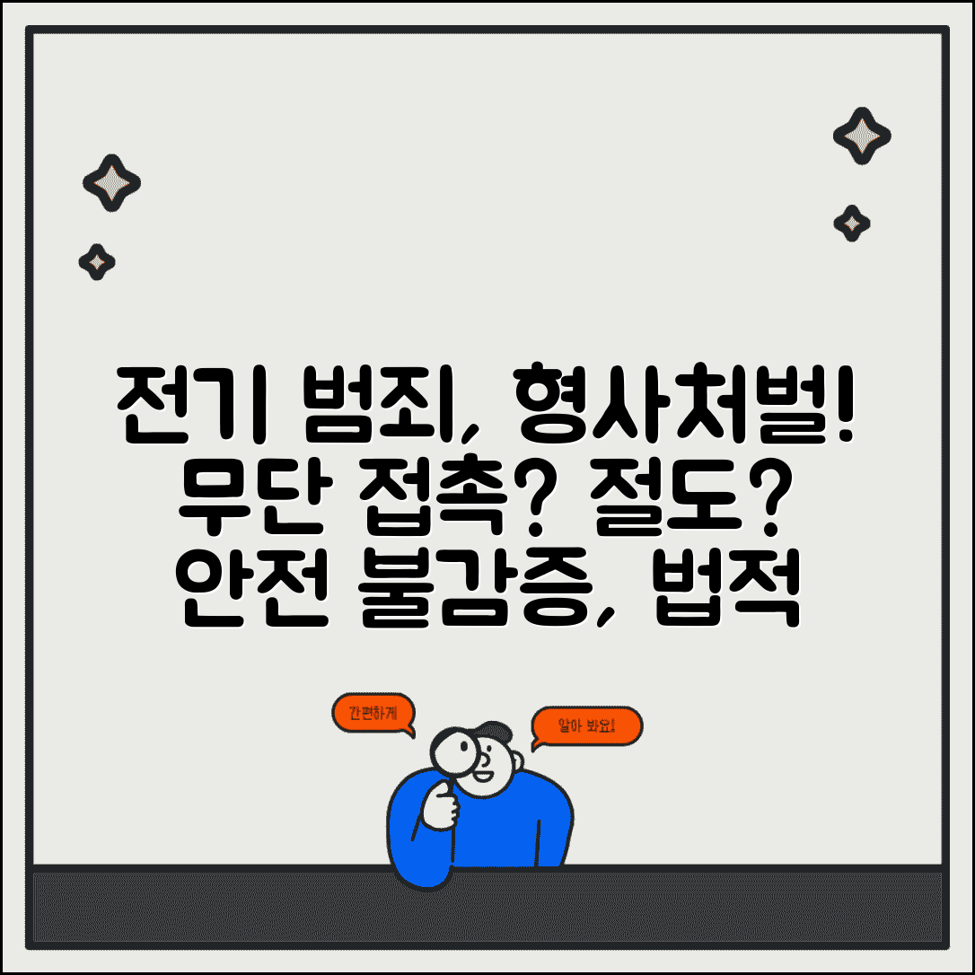 전기 도전행위 형사처벌 | 전기설비 무단 접촉 | 전기 절도 처벌 | 안전사고 형사책임