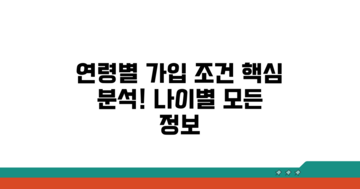 연령별 가입 조건 상세 분석