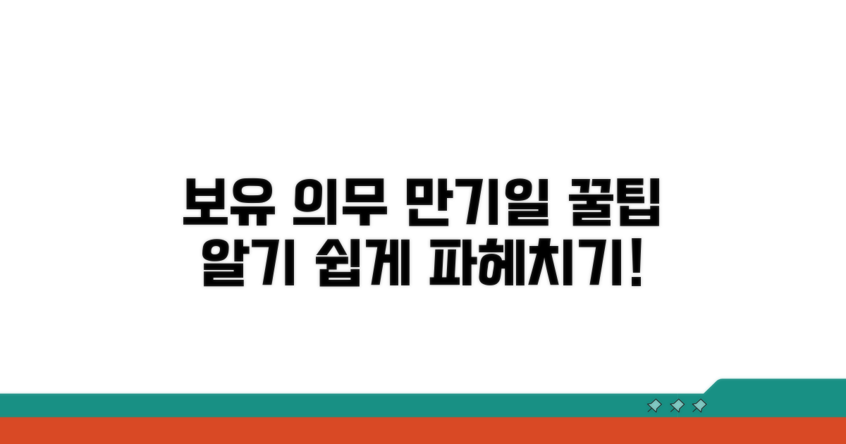 보유 의무와 만기일 자세히 알아보기