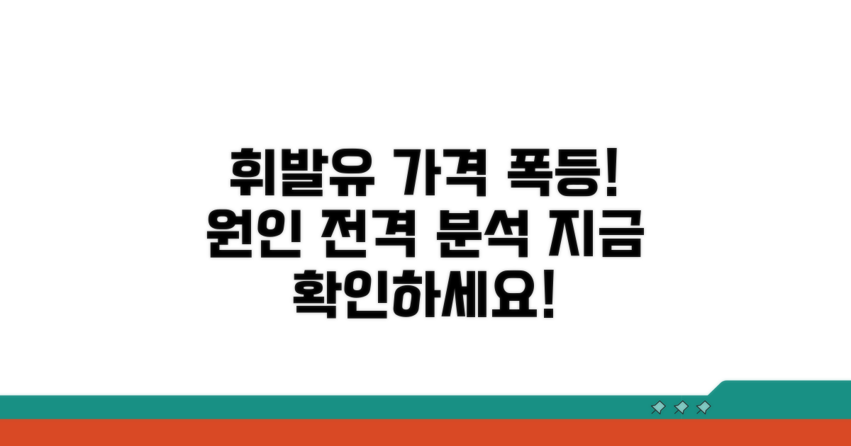 휘발유 가격 급등 원인 분석