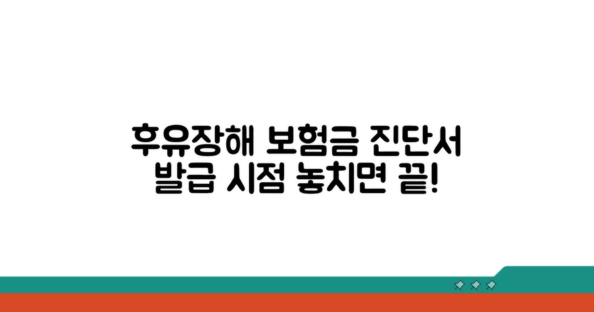 후유장해 보험금, 진단서 발급 시점 중요