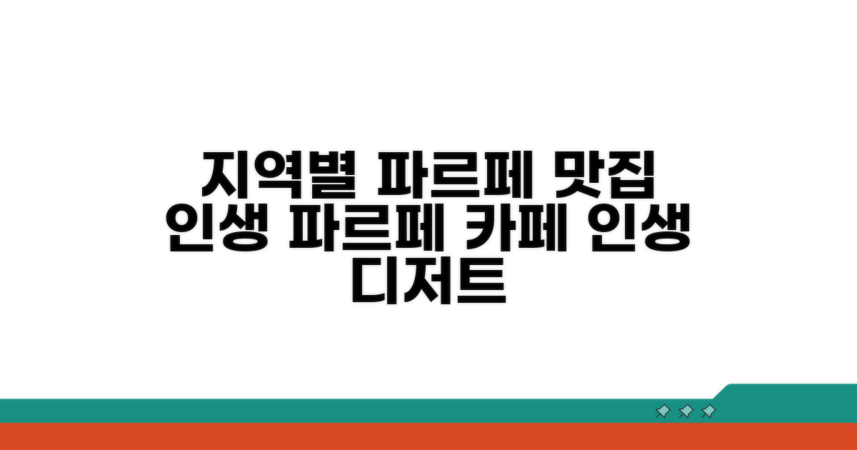 지역별 인생 파르페 카페 추천