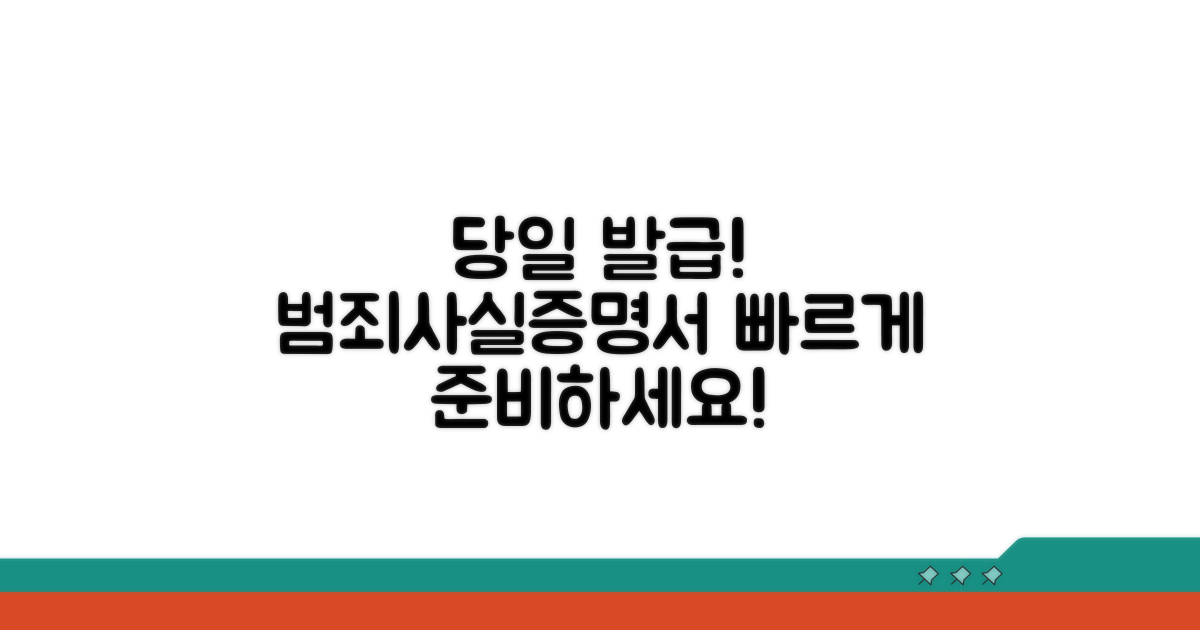 당일 발급 범죄사실증명서 정보