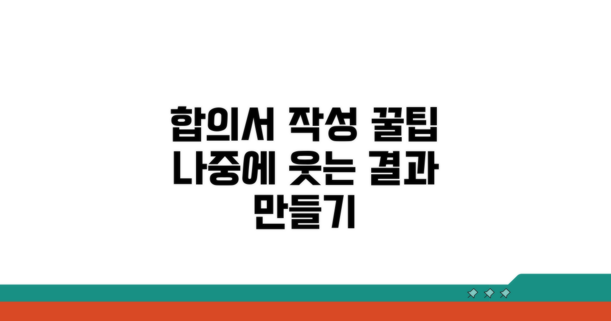 나중에 웃는 합의서 작성 노하우