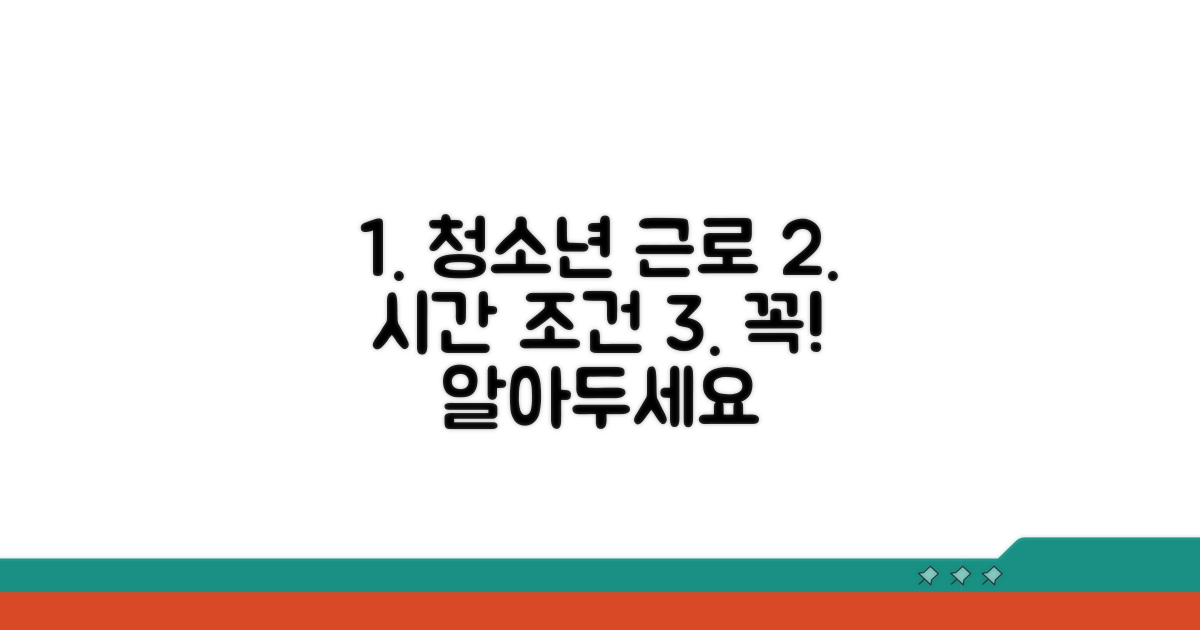 청소년 근로 가능 시간과 조건