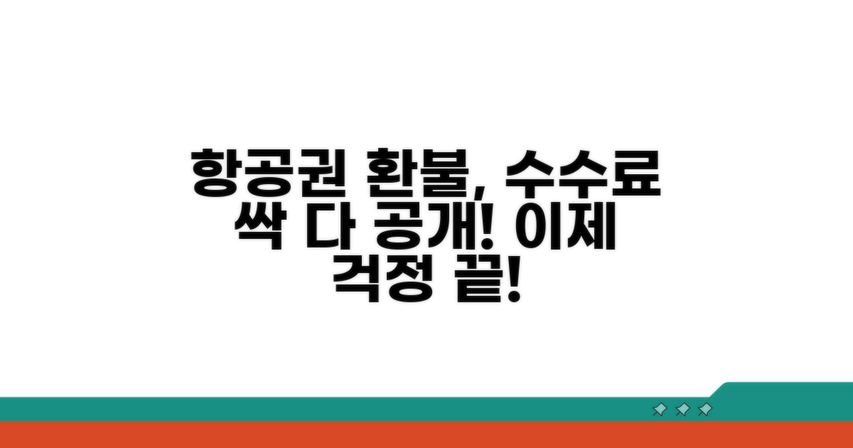 항공권 환불 수수료 완벽 정리