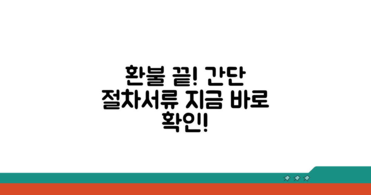 환불 절차와 필요 서류 안내