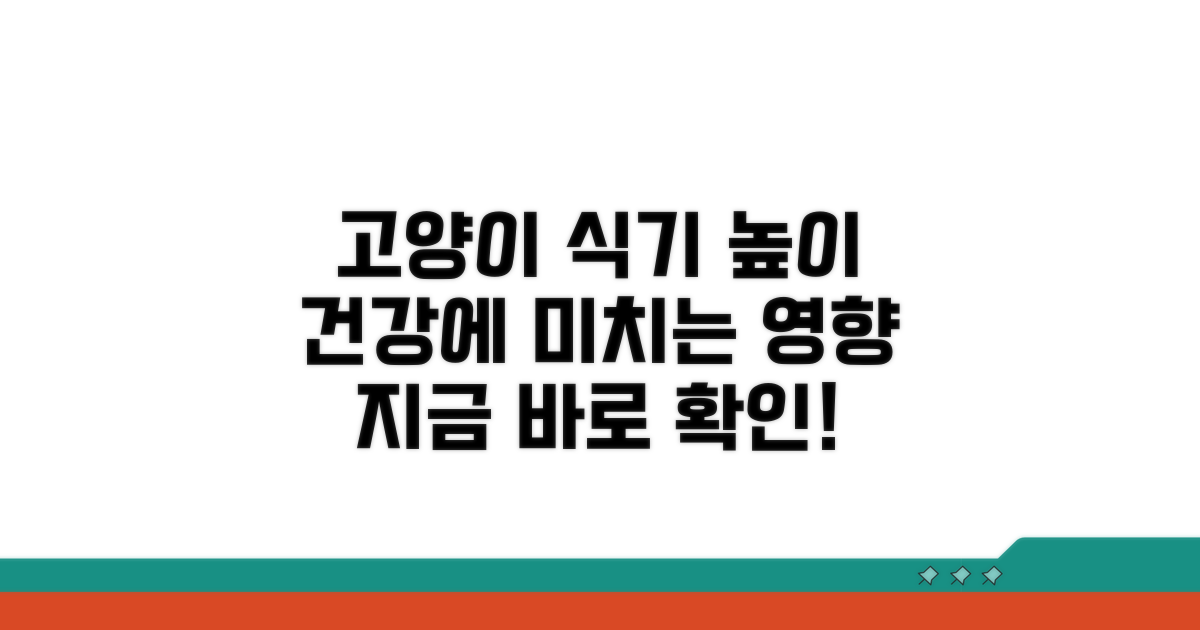 고양이 식기 높이, 왜 중요할까?