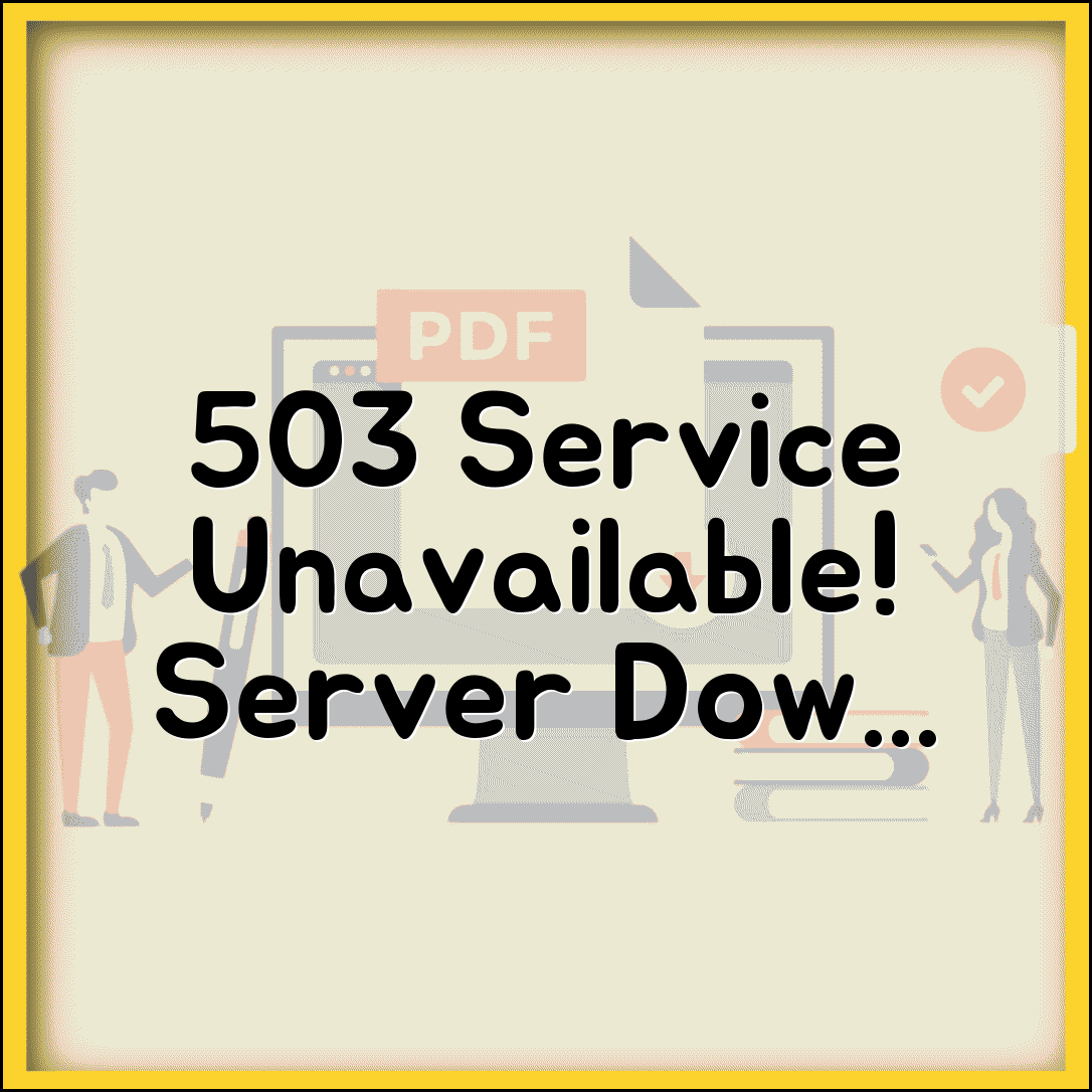 503 Service Unavailable 오류 | 503 서비스 사용 불가