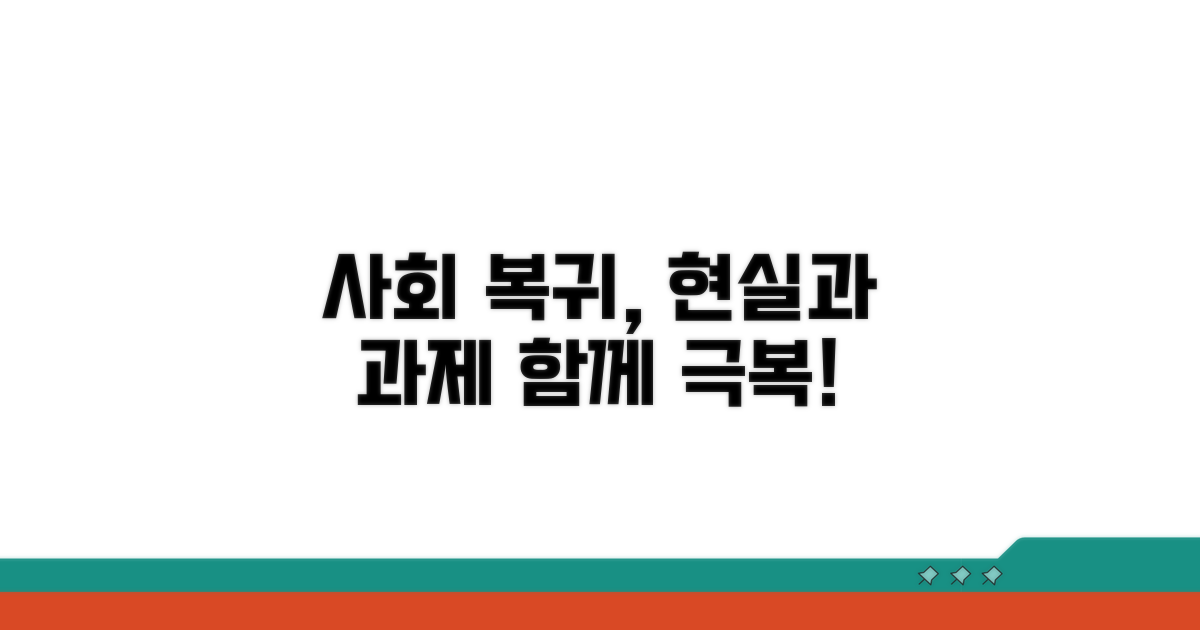 사회 복귀 지원 현실과 과제