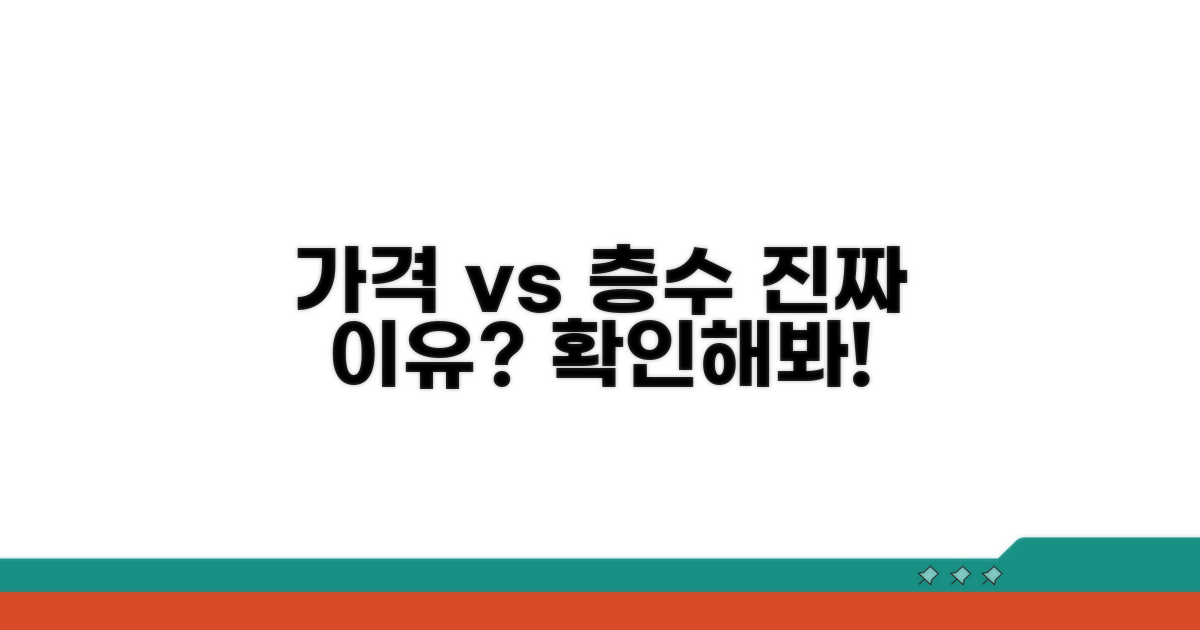 가격 차이, 층수가 전부일까?